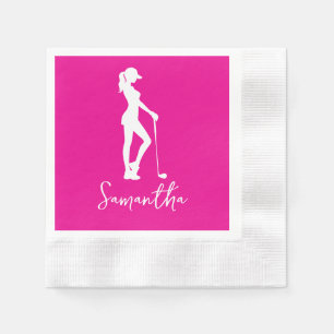 Pink Lady Monogram  Napkin