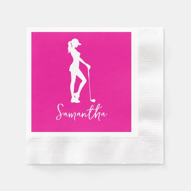 Pink Lady Monogram  Napkin (Front)