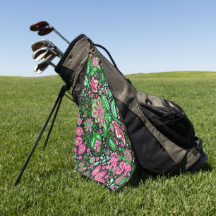Pink Lady Slipper Flower Wildflower Personalized Golf Towel