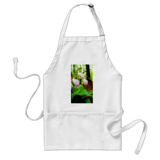 Pink Lady Slipper wild Orchid Standard Apron