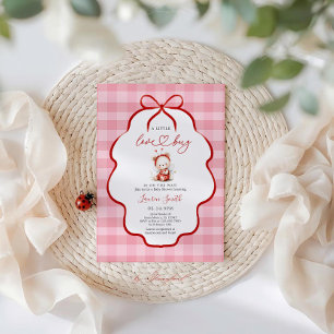 Pink ladybug Baby Shower Girl Invitation