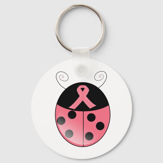 Pink Ladybug Keychain (Front)