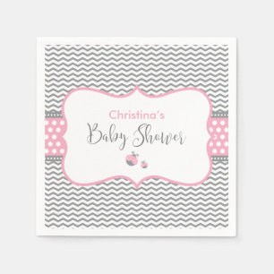Pink Ladybug Napkin