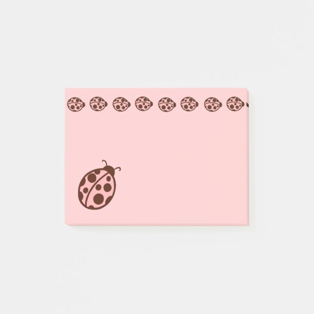 Pink Ladybug Post It Notes Gift (Front)
