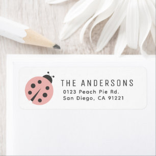 Pink Ladybug Return Address