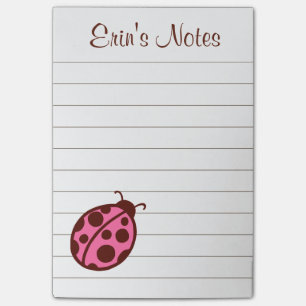 Pink Ladybug To Do List Post It Notes