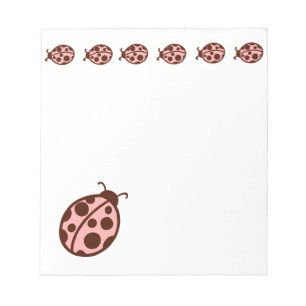 PInk Ladybugs Notepad