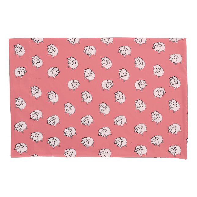 Pink lamb pillowcase (Front)