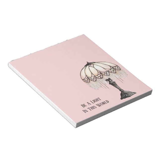 Pink Lamp Be A Light Notepad (Angled)