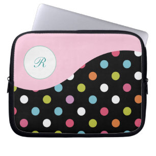 Pink Laptop Monogram Sleeve