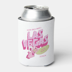 pink las vegas bachelorette party can cooler