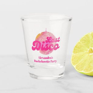 Pink Last Disco Retro 70's Bachelorette Party Shot Glass