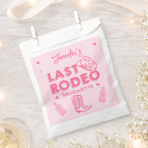 Pink Last Rodeo Cowgirl Bachelorette Party Favour Bag