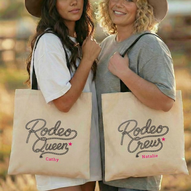 Pink Last Rodeo Western Bach Party Tote Bag (Creator Uploaded)