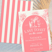 Pink Last Toast On The Coast Coastal Bachelorette