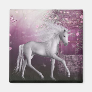 pink last unicorn magnet