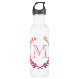 Pink Laurel Wreath Monogram 710 Ml Water Bottle