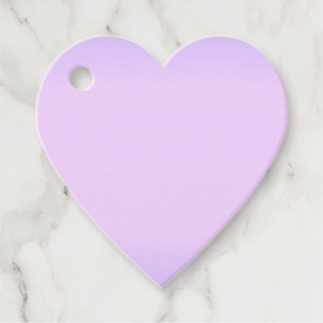 Pink Lavender Heart Favour Tags (Front)