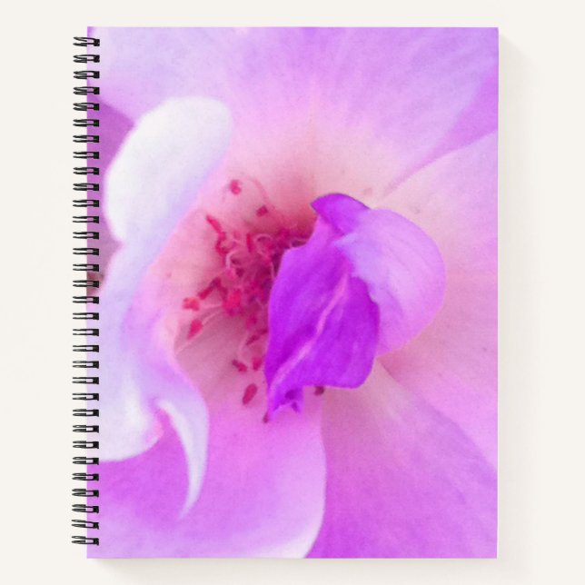 *~* Pink Lavender Rose Wedding Diary Journal (Front)