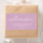 Pink Lavender Script Family Return Address<br><div class="desc">These elegant pink lavender return address labels with white script are ideal for weddings,  family mail,  or special event invitations. Their clean modern style makes them a perfect finishing touch for envelopes,  gifts,  and packages,  adding charm to every detail.</div>
