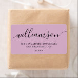 Pink Lavender Script Family Return Address<br><div class="desc">Add a touch of elegance to your outgoing mail with these modern pink lavender return address labels featuring a bold script font. Perfect for families,  weddings,  parties,  or everyday use,  these custom shipping labels combine style and functionality to make every package or letter stand out.</div>
