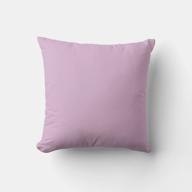 Pink Lavender Solid Colour Throw Pillow (Front)