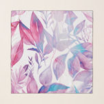 Pink, Lavender Watercolor Leaves  Scarf<br><div class="desc">Pastel Pink,  blue ad lavender watercolor floral leaves.</div>