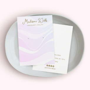 Pink Lavender Waves  Earring Display Holder