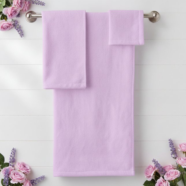 Pink Lavender Wedding Shower Bath Towel Set (Creator Uploaded)