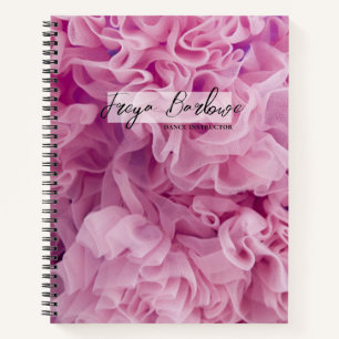Pink Layered Tulle Ruffles Business Notebook