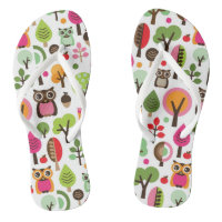 pink leaf tree retro owl pattern