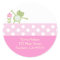 Pink Leap Frog Return Address Stickers