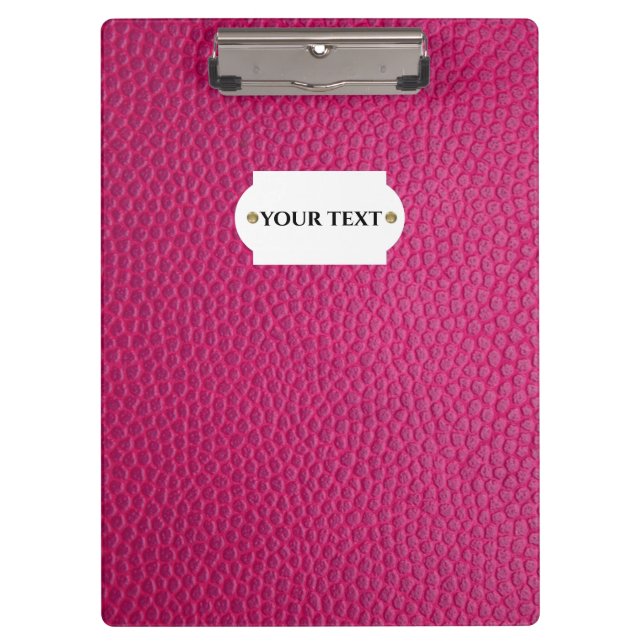Pink leather  clipboard (Front)