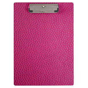 Pink leather clipboard