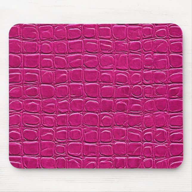 💗 Pink Leather Desk Chic Modern Office 💗 Mouse Pad (Front)