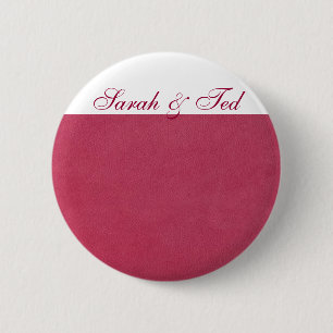 Pink Leather Look 2 Inch Round Button