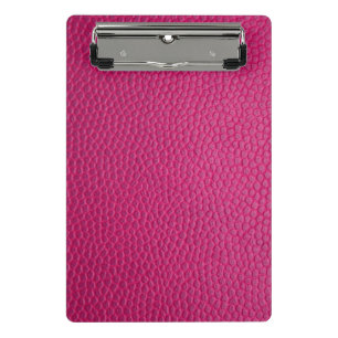 Pink leather  mini clipboard