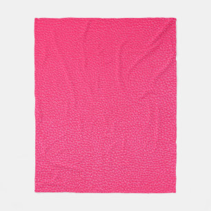 Pink leather texture fleece blanket