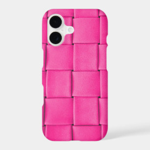 pink leather weave background