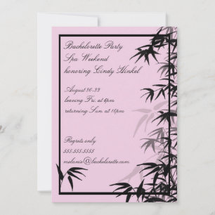 Pink Leaves Bachelorette Party Invitations