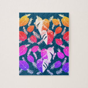 Pink Leaves  Jigsaw Puzzle