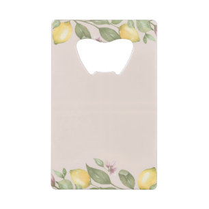 Pink Lemon Credit Card Bottle Opener