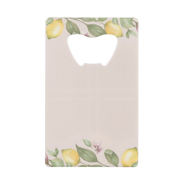 Pink Lemon Credit Card Bottle Opener (Front)
