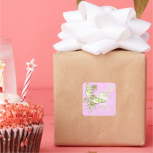 Pink Lemon Lime Butterfly Sticker