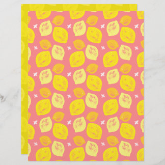 Pink Lemon Scrapbook Paper