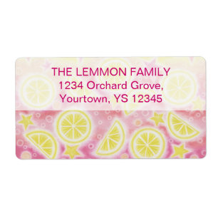 Pink Lemonade address label large top text