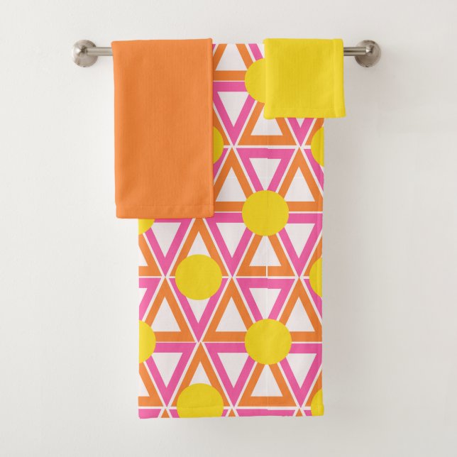 Pink Lemonade  Bath Towel Set (Insitu)