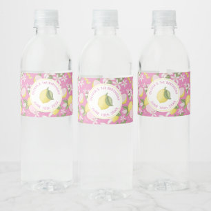 Pink Lemonade Birthday Water Bottle Label