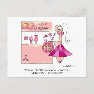 PINK LEMONADE Breast Cancer Postcard