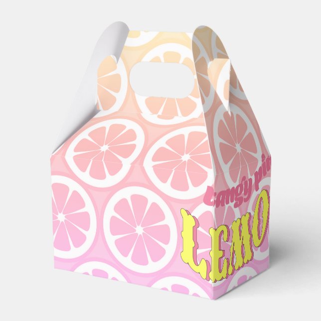 Pink Lemonade Party Favor Box (Back Side)